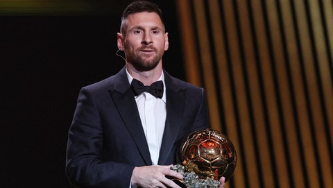 
 Lionel Messi Raih Penghargaan Ballon d'Or ke Delapan (Foto:Ist)